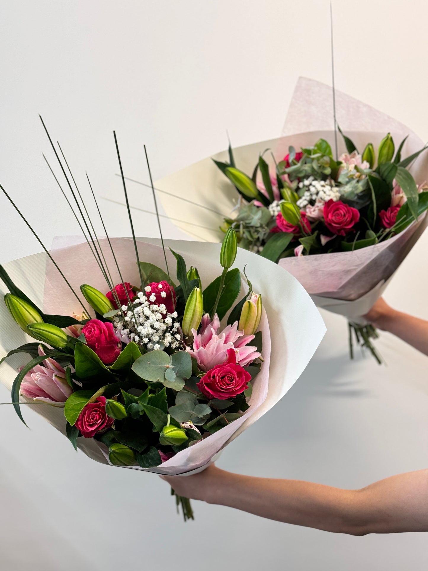 Stunning Roses and Oriental Lillies