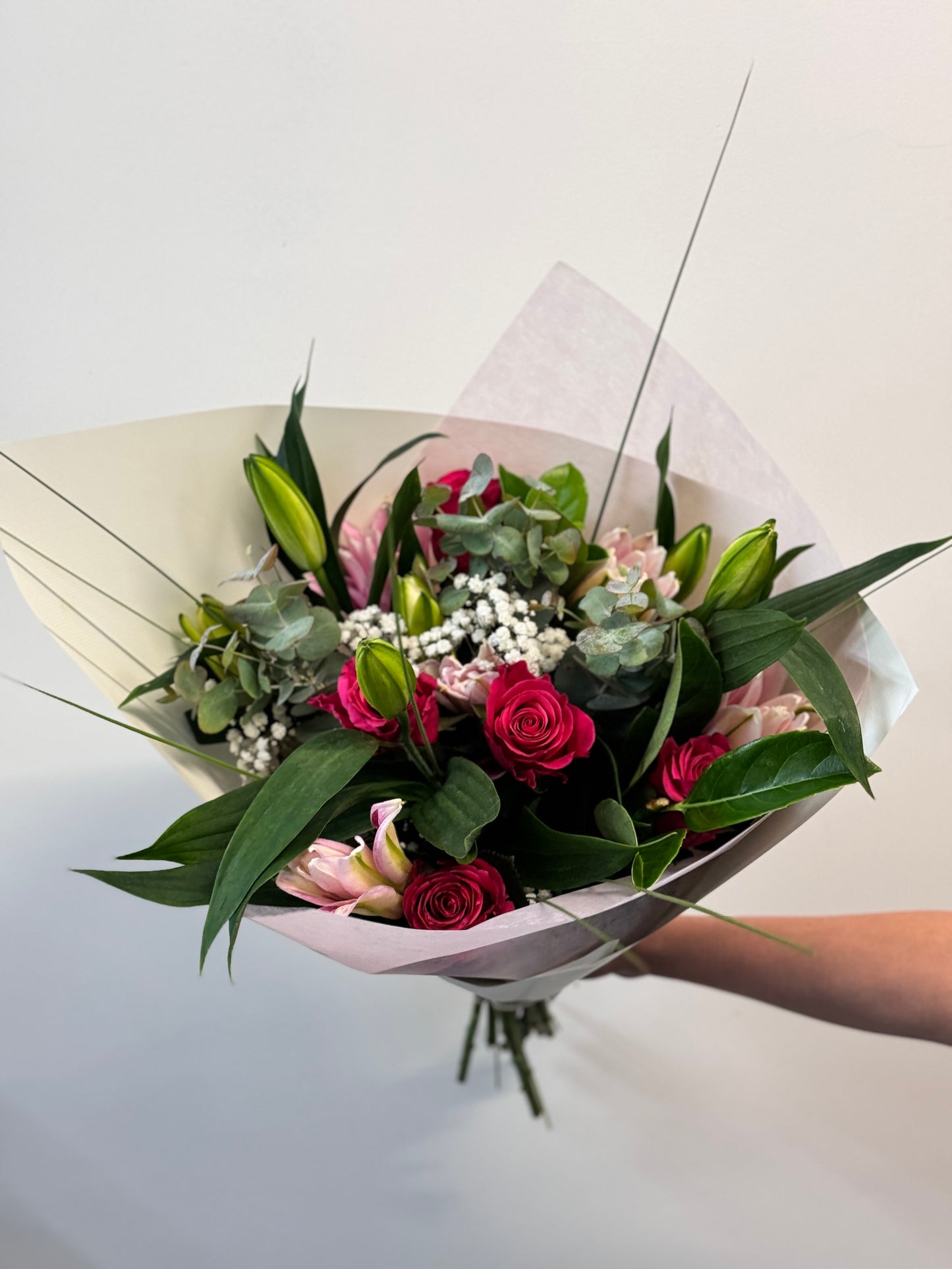 Stunning Roses and Oriental Lillies